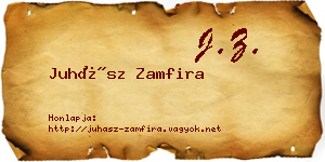 Juhász Zamfira névjegykártya